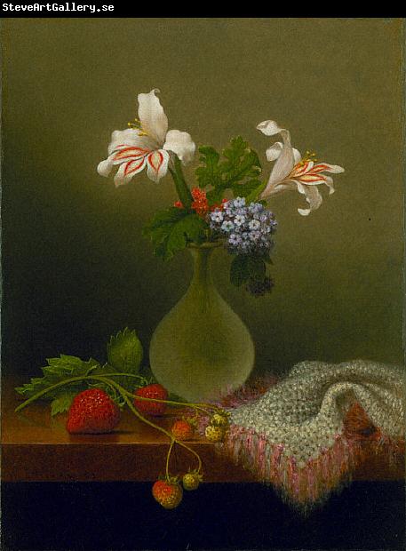 Martin Johnson Heade A Vase of Corn Lilies and Heliotrope